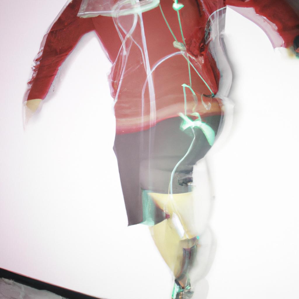 Person using motion capture technology