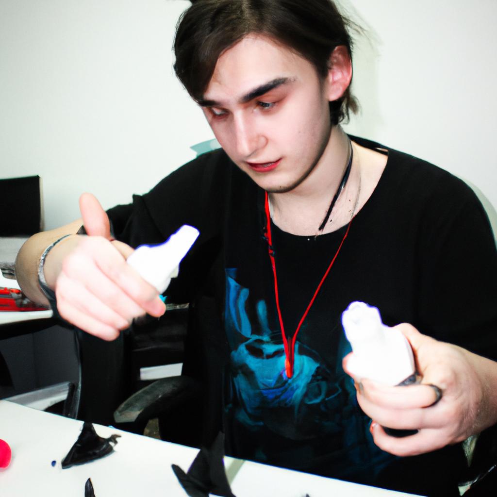 Person demonstrating different animation techniques